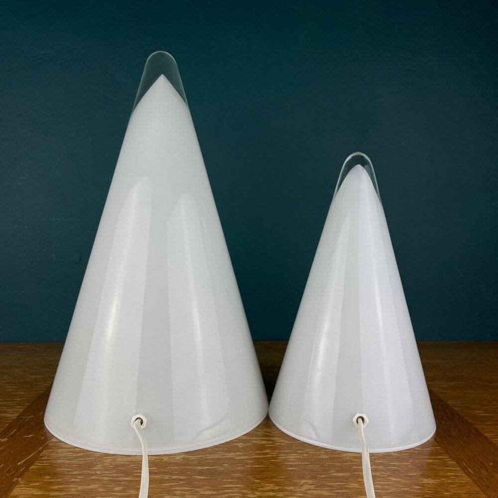 Cone table lamps Murano, Italy, 1970s, set of 2