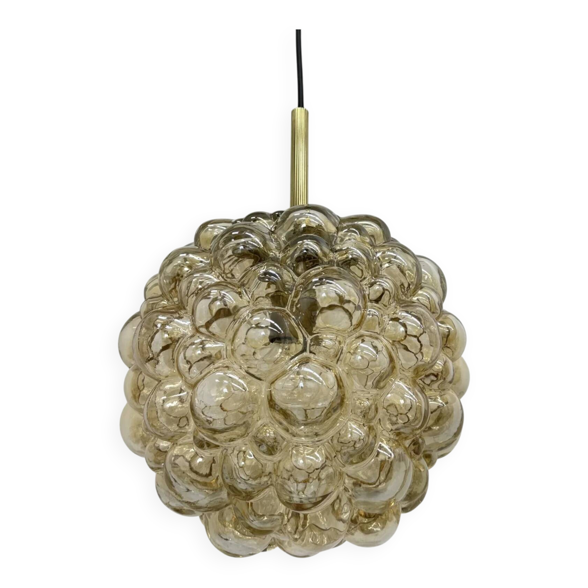XL Helena Tynell glass bubble hanging lamp pendant, 1970s
