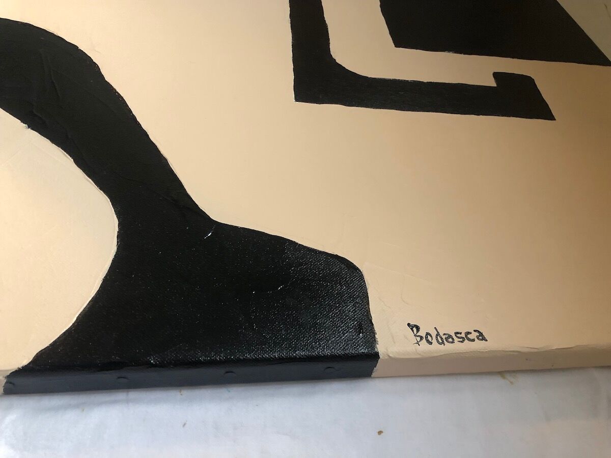 Minimalist abstract acrylic canvas Unstructured 100x81