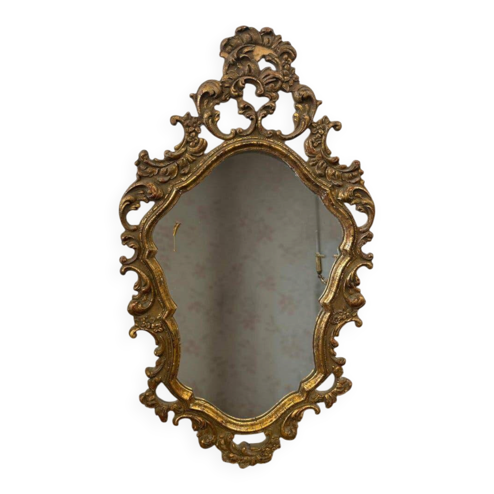 Vintage gold baroque mirror / wall mirror