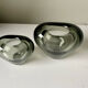 Set of 2 heart shaped Holmegaard crystal vases by Per Lutken