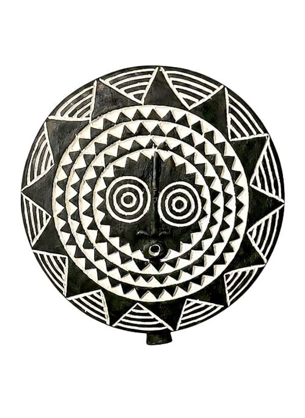 Masque solaire tribal Ø40cm — Le cinquième rituel