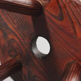 Brutalist tripod stool, solid pine, 1950s