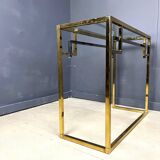 Vintage brass and chrome console by Belgochrom, 1970s