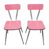 Set of 2 chairs in formica Red