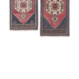Paire de tapis pales turc noués main 57x109 cm