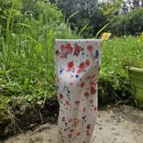 Hand enameled vase
