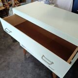 Superb 3-drawer chest of drawers with compass feet