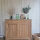 Renovated 2-door old wooden sideboard
