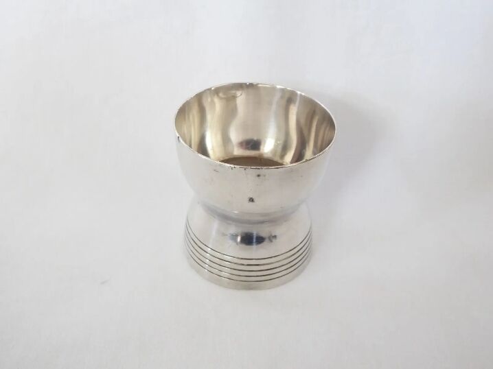 Christofle Gallia egg cup in silver metal