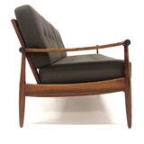Scandinavian 3-seater sofa in rosewood, Denmark, 1960