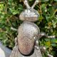 Silver metal fly ashtray