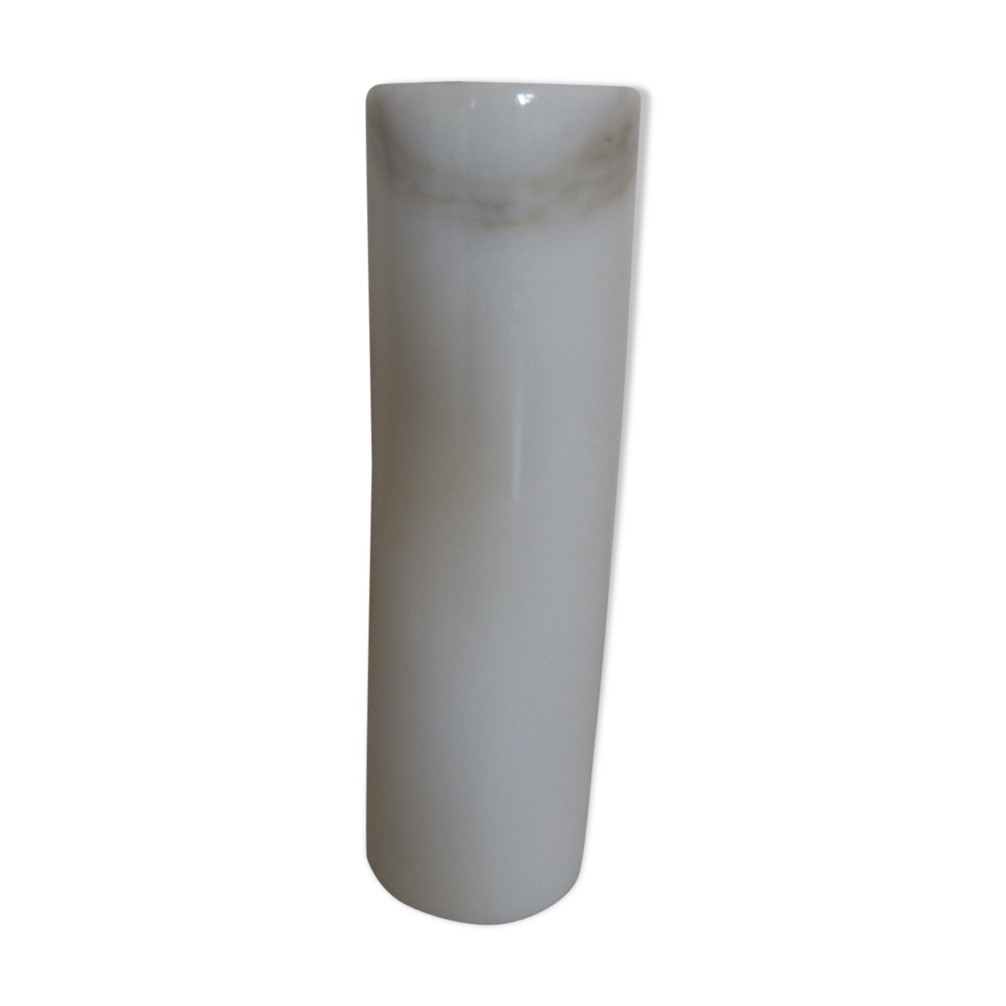 Small vase in white and grey marble
