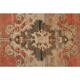 1970s Vintage Turkish Oushak Handmade Wool Cotton Red Area Rug 235x392