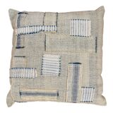 Old canvas cushion woven kilim style, patched