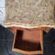 Louis XV style curved bedside table in marquetry
