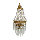 Wall lamp glass, brass, 50s