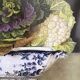 Large metal tray with cabbage pattern