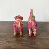Duo of decorative Indian elephants