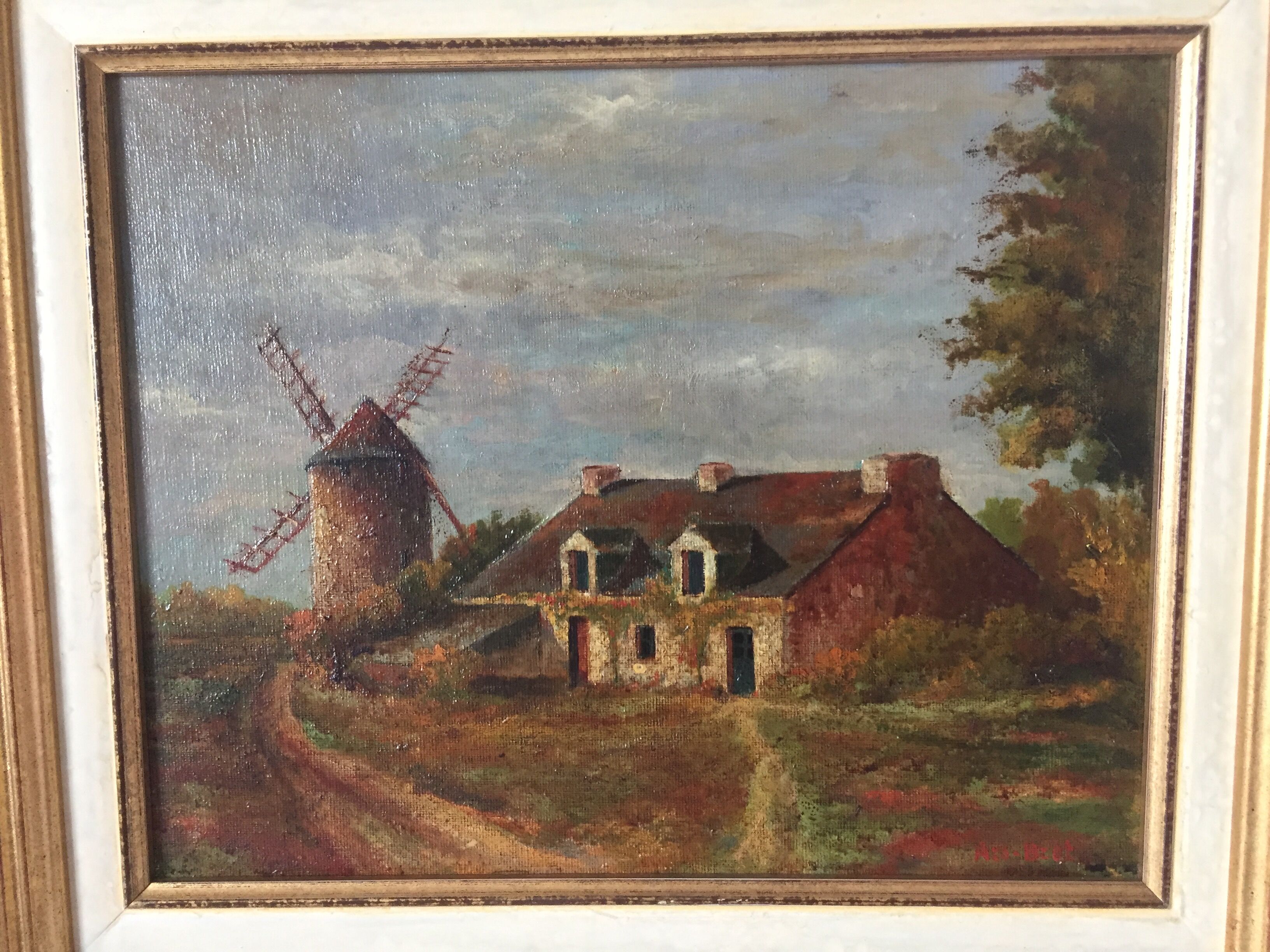 Oil on canvas signed - Moulin de Lancieux (Dinard)