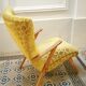 Scandinavian 50 60 years flesh wing lounge chair
