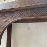 Oak console with white marble top 1970