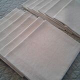 12 towels damask fabric Lin /Soie .decors foliage and coat of arms