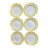 Set of 6 Luneville soup plates, Libourne model