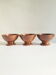 Set de 3 bols piedouches marrons arts ceramique vintage