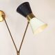 Italian articulated double wall light from the 50s