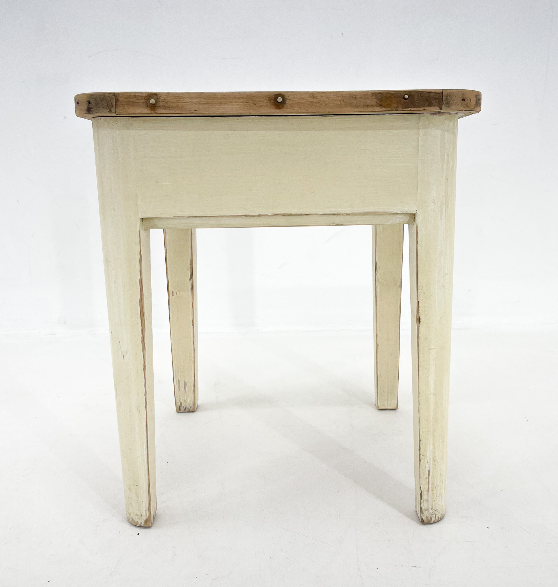 1950's Wooden Stool with Storage Space