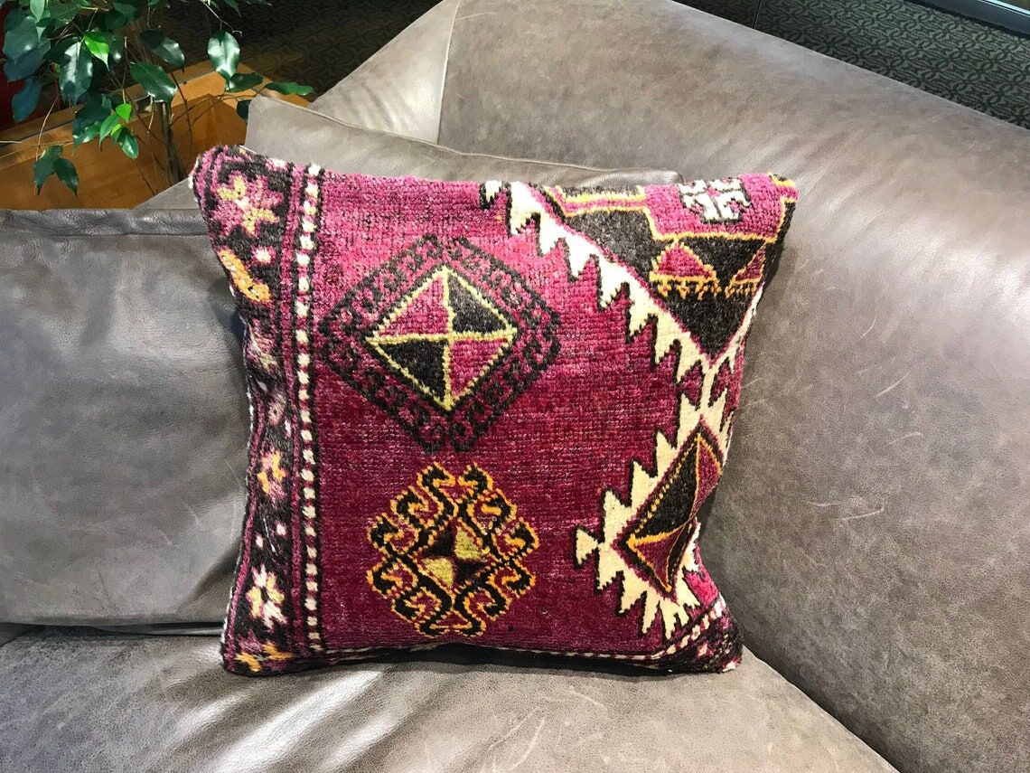 50x50 cm Turkish Kilim Rug Pillow