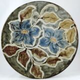 Plate "flower" old mill Perot ceramic Vallauris