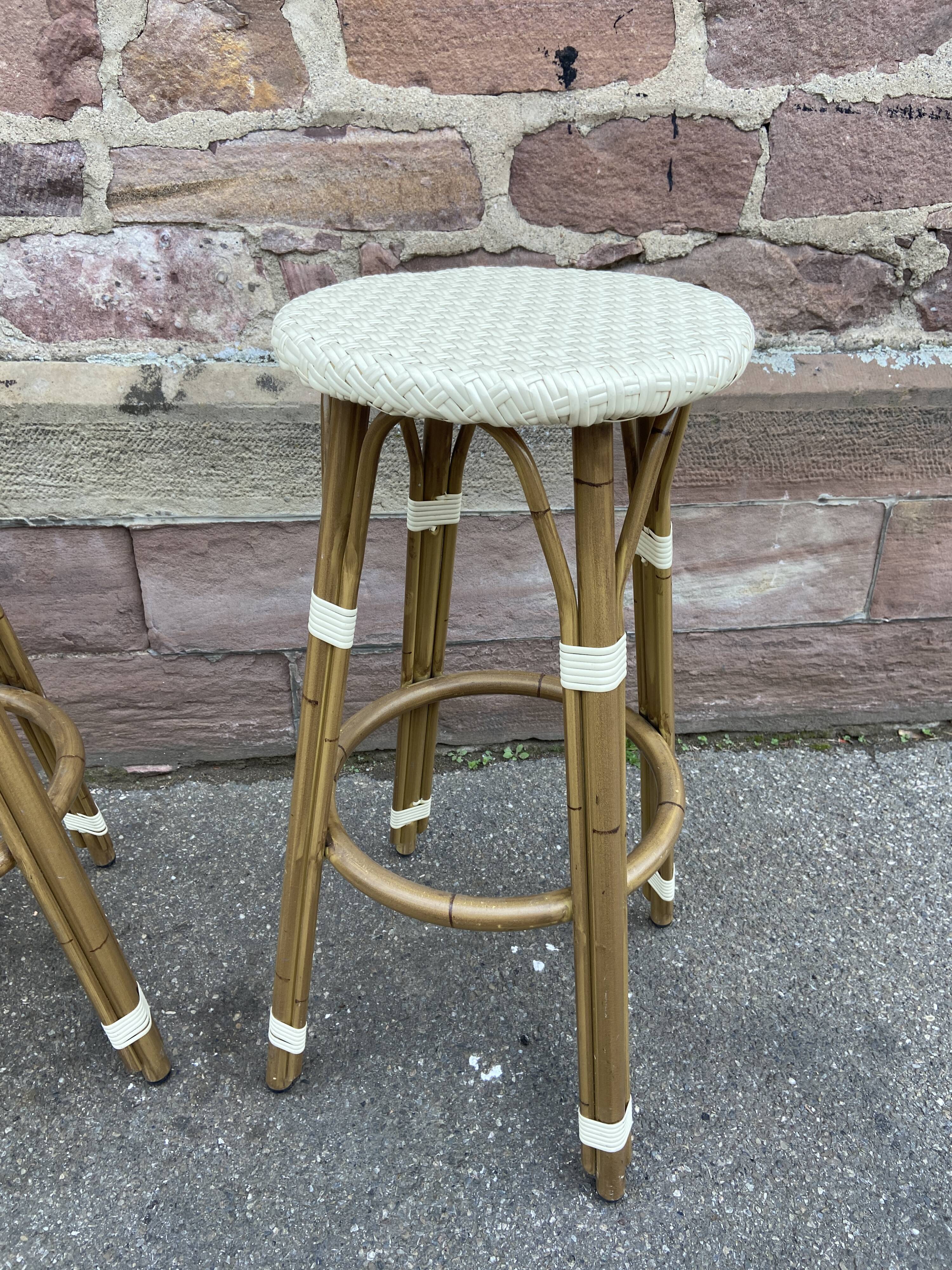 Pair of bar stool style drucker paris café