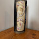Large vase design in glazed ceramic, hand-painted, vintage, signed.