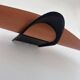 Vintage modernist wall lamp, black lacquered metal and wood, France 1980s