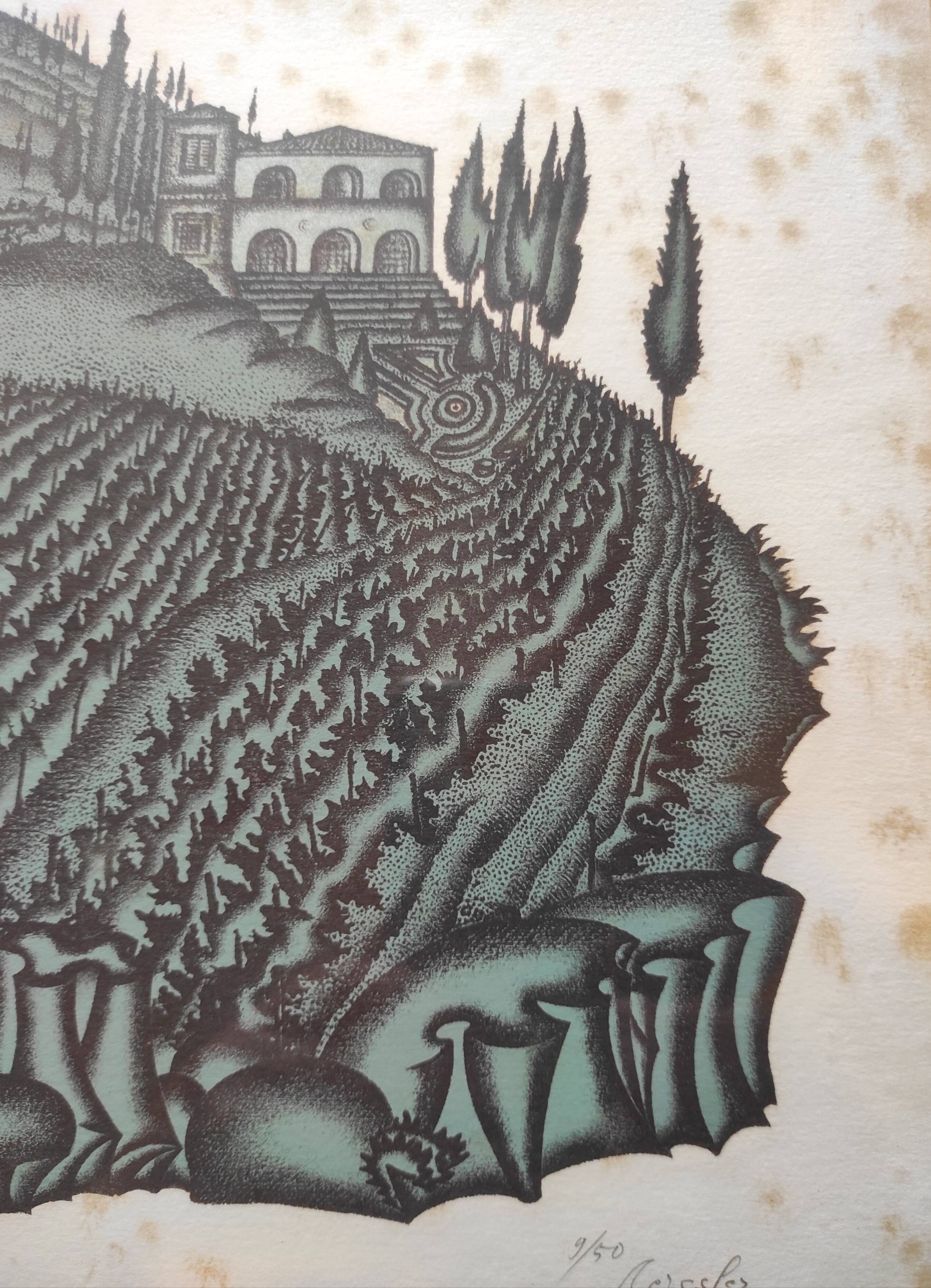 Lithograph of Arnold Leissler, 1981