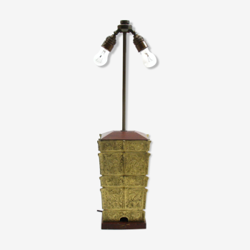 Lampe en bronze de style archaïque chinois 1940 / 1950 s