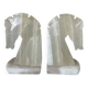 Pair of onyx horse head bookends