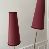 Lampe double chapeau en laiton