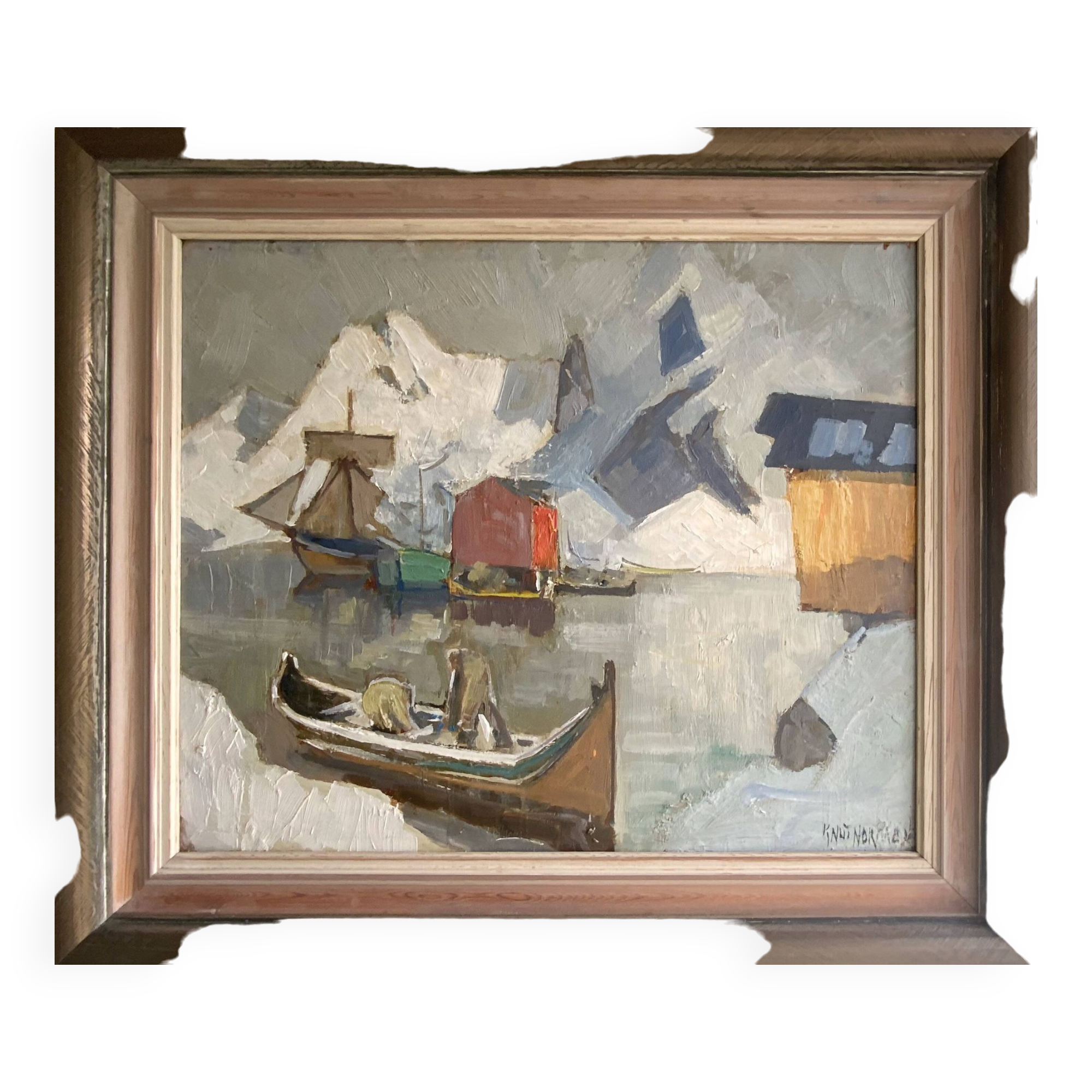 Impressionism Original Oil on Canvas Nordic Scene signed Knut Norman 1896-1977