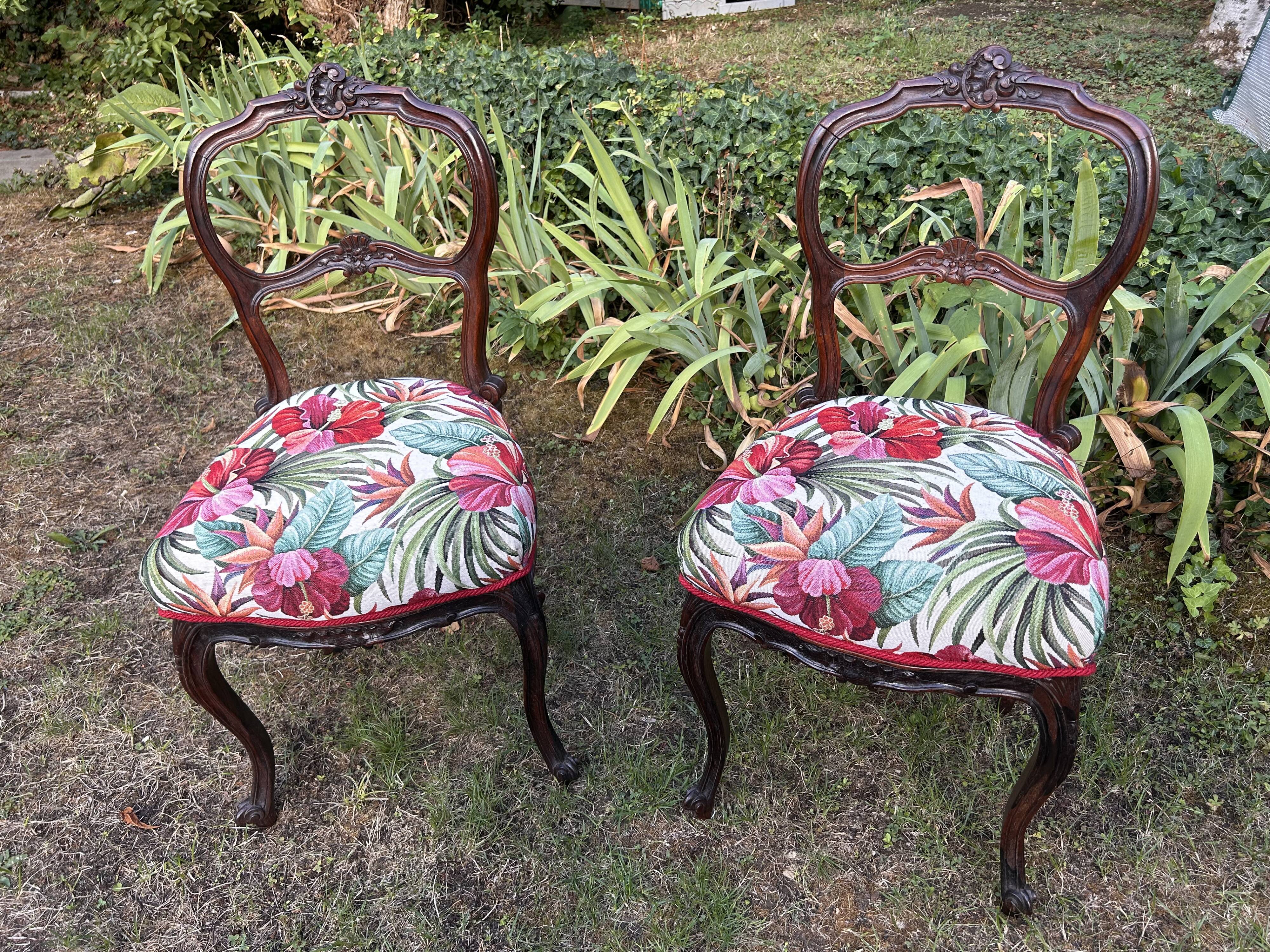 Antique walnut chairs