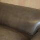 Large leather loveseat by Terence Conran