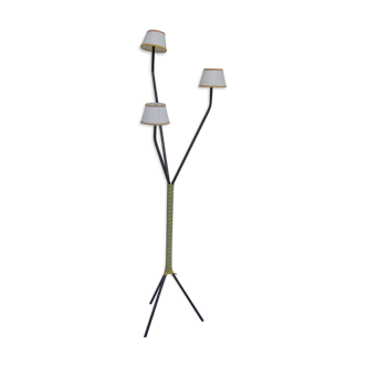 Lampadaire tripode vintage