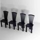 Elegant postmodern dining chairs by Pietro Costantini, Italy 1980s