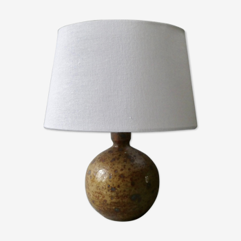 Lampe en grès pyrité des années 60