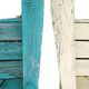 Pair of antique painted wooden garden chairs