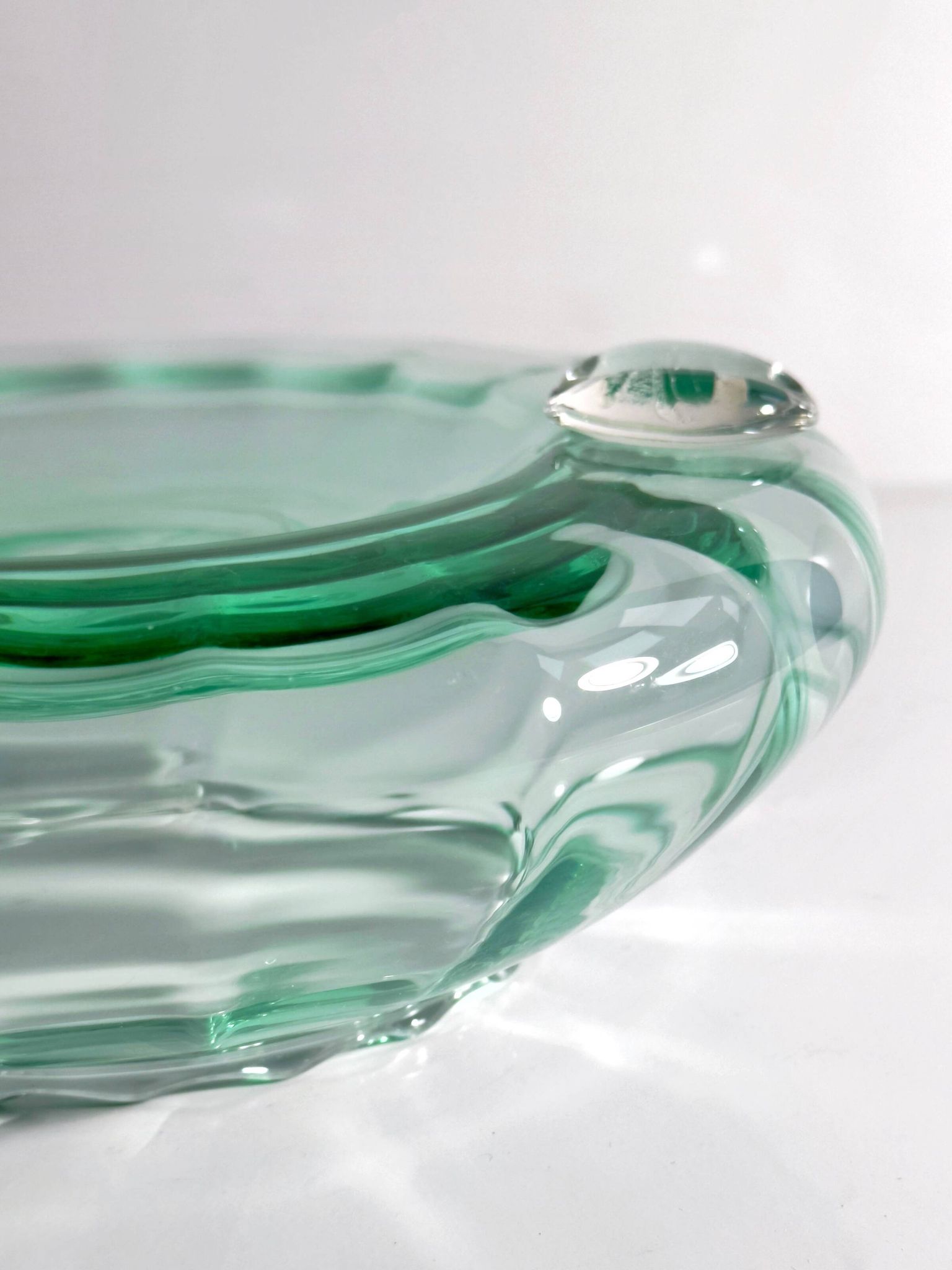 Cendrier en verre de Murano soufflé à la bouche - années 1950