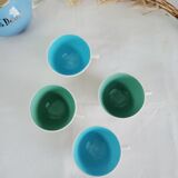 Set of 4 Digoin Sarreguemines coffee cups