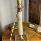 Lamp base in onyx and brass